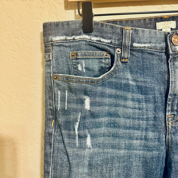 J. Crew Distressed Stretch size 30 EUC Straight Leg Women Jeans - Picture 5 of 10